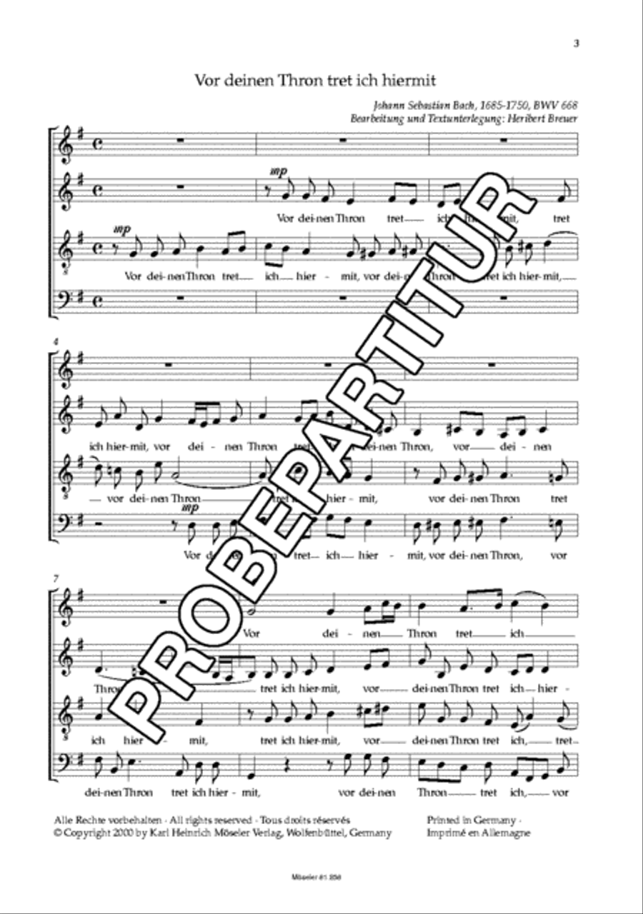 Vor deinen Thron tret ich hiermit BWV 668 4-Part scores gallery preview page 4