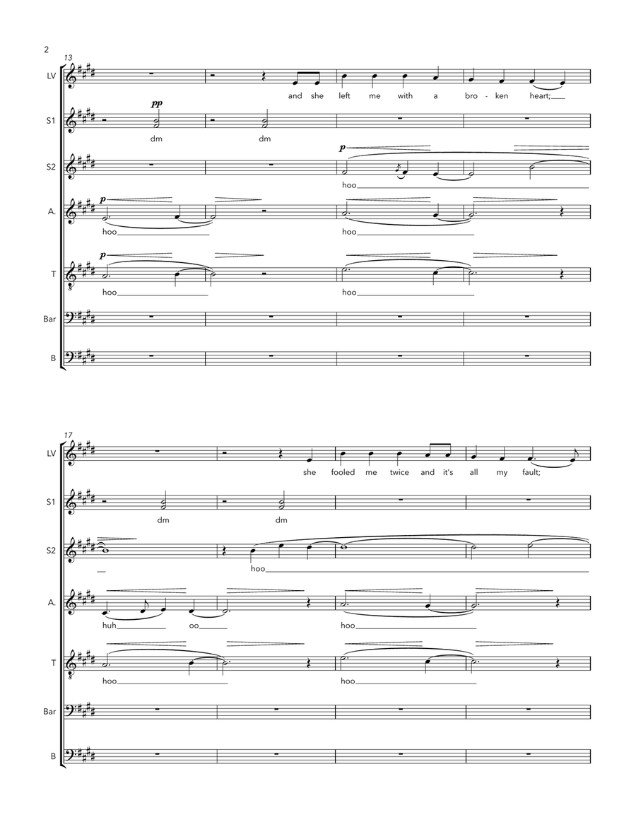 I Fall Apart A Cappella scores gallery preview page 2