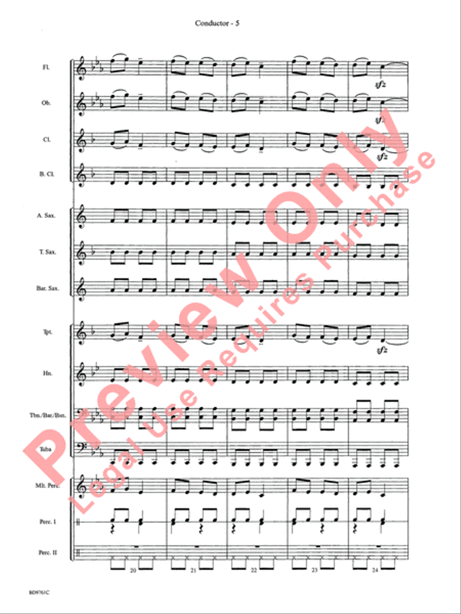 Bartók Suite (from For Children) by Bela Bartok Concert Band - Sheet Music page 8