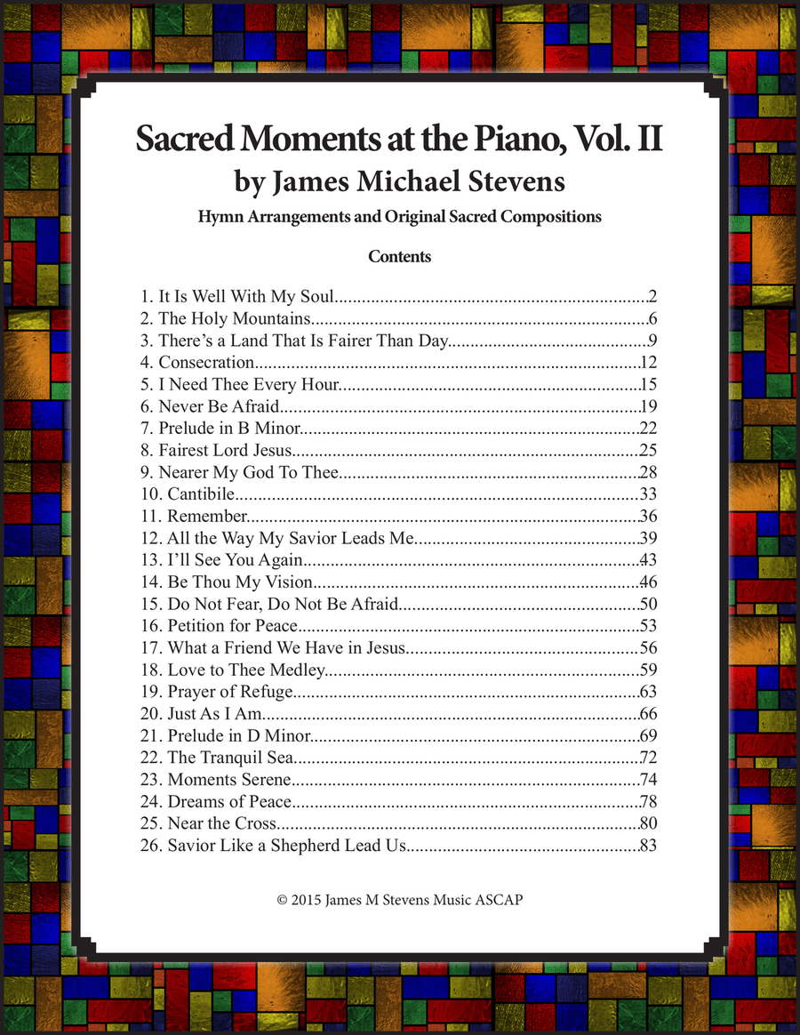 Sacred Moments at the Piano, Vol. II Piano Solo scores gallery preview page 1