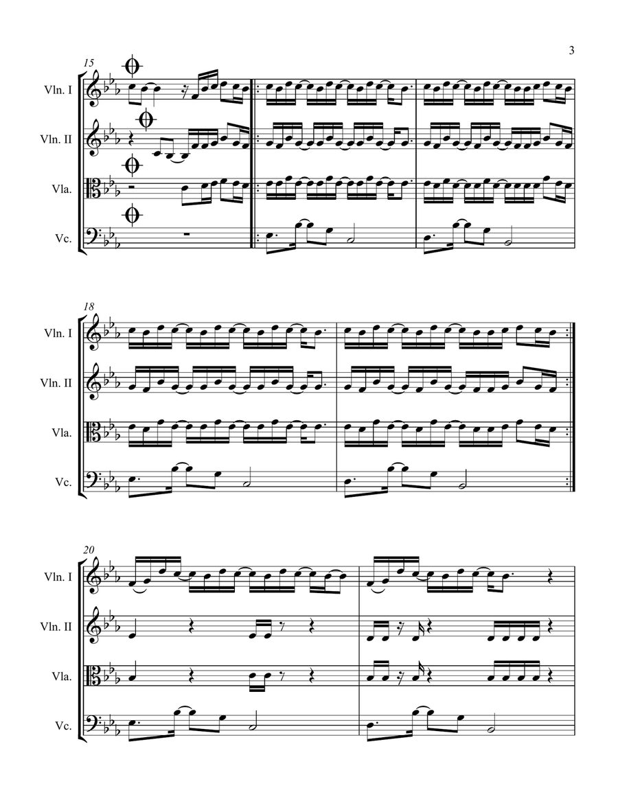 I'm N Love Wit A Stripper String Quartet scores gallery preview page 3