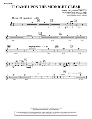 It Came Upon The Midnight Clear (from A Symphony Of Carols) - Bb Trumpet 2,3