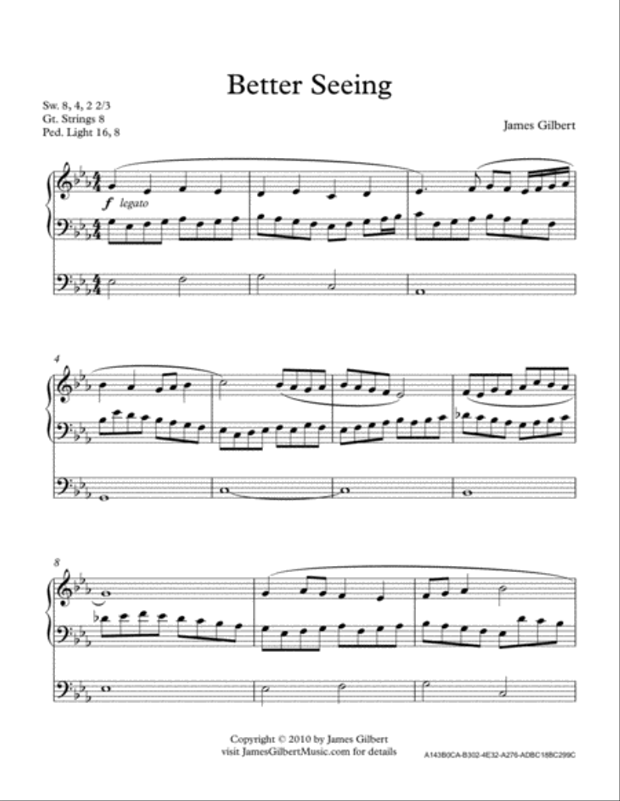 Better Seeing Organ Solo scores gallery preview page 2