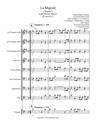 La Majeste (from "Heroic Music") (C) (Brass Choir - 3 Trp, 1 Hrn, 2 Trb, 1 Euph, 1 Tuba, Timp)