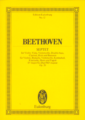 Book cover for Septet in E flat Major, Op. 20