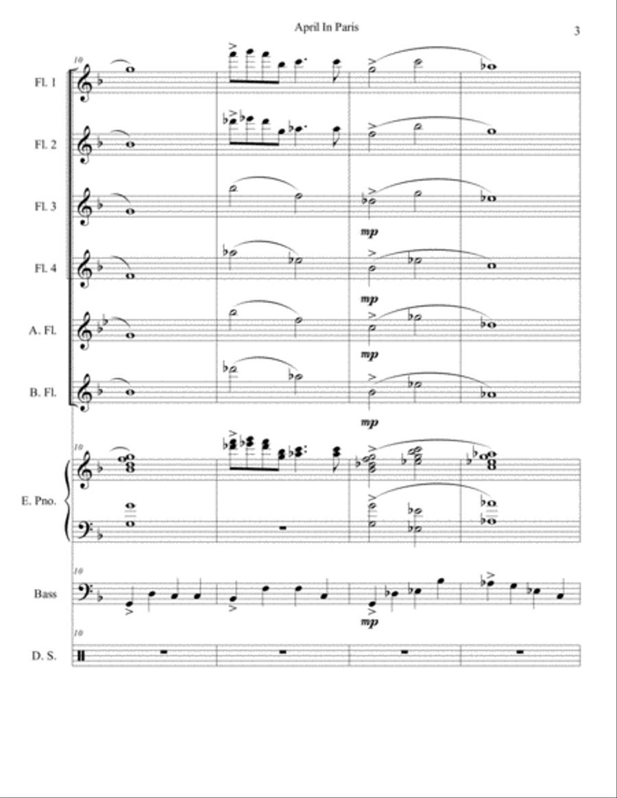 April In Paris April In Paris Woodwind Ensemble scores gallery preview page 3