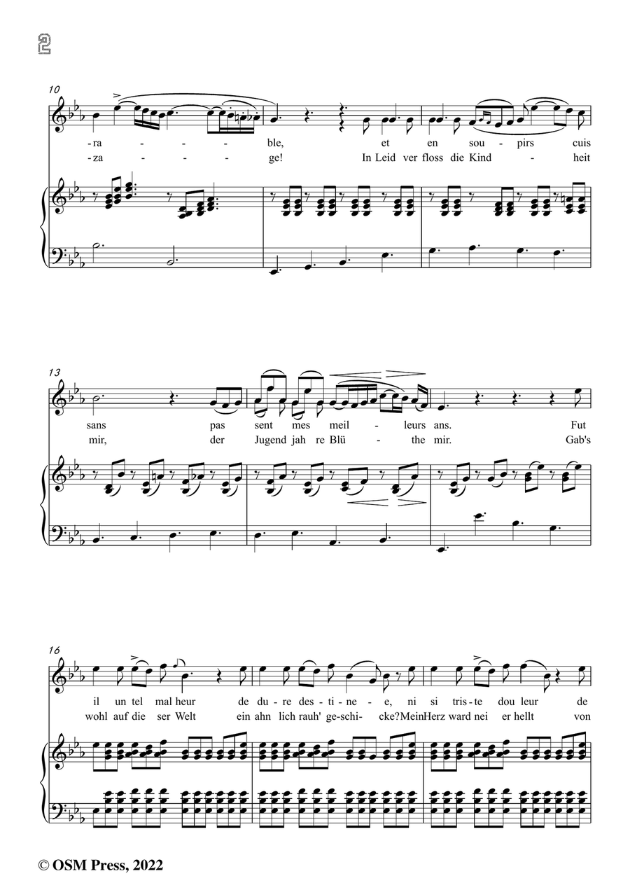 Loewe-Gesang der Konigin Maria Stuart auf den Tod Franz II,in c minor Piano, Vocal - Digital Sheet Music page 4