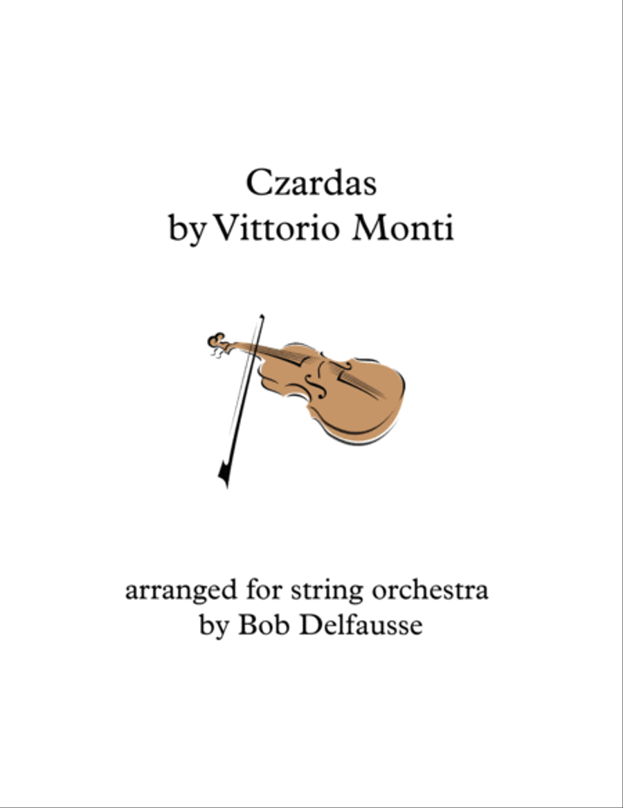 Monti's Czardas, for violin soloist and string orchestra Piano Quintet scores gallery preview page 1