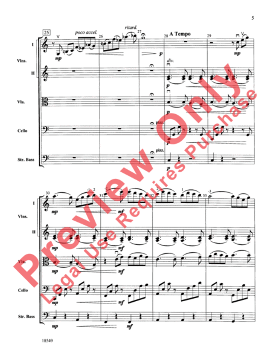 Serenade for Strings String Orchestra scores gallery preview page 6