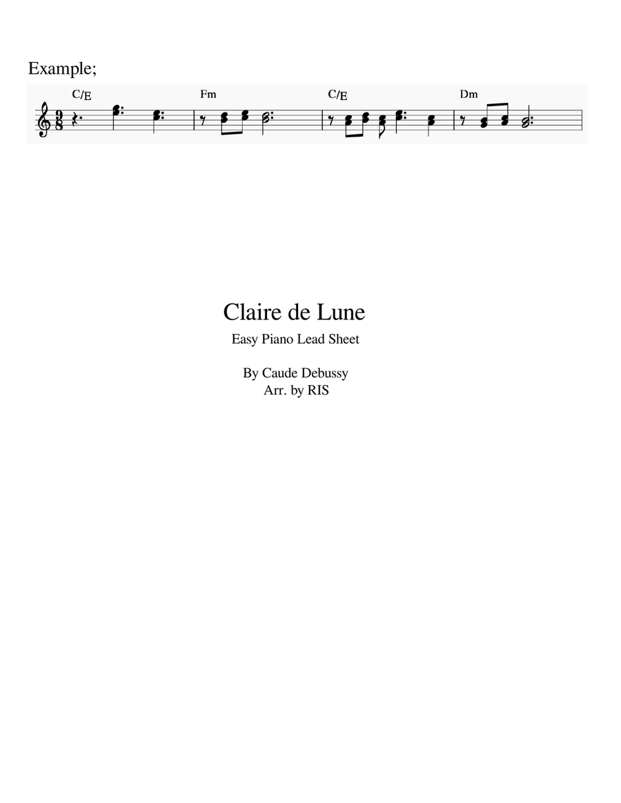 Claire De Lune Chamber Music scores gallery preview page 1