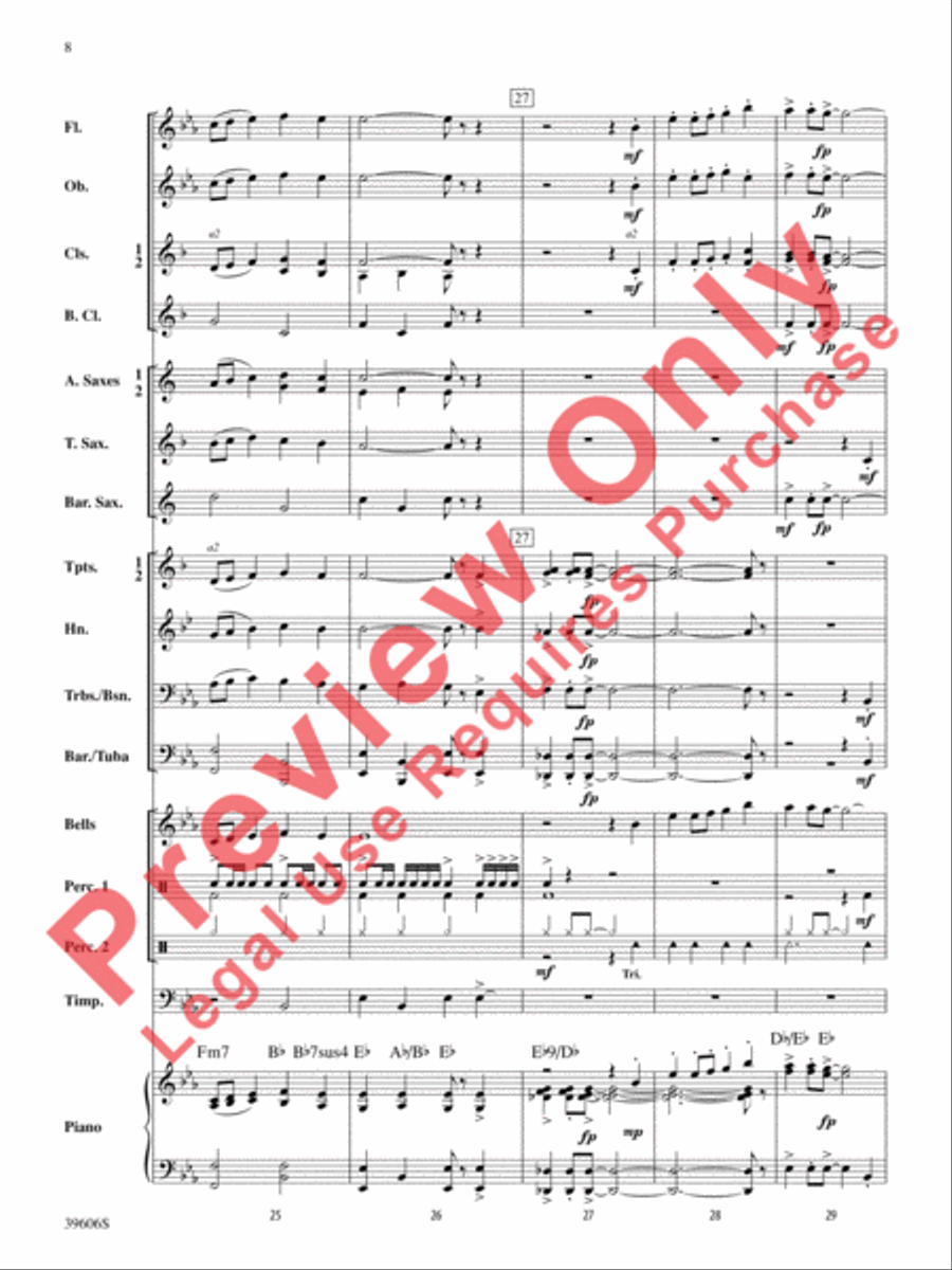 Call to the Heroes Concert Band scores gallery preview page 9