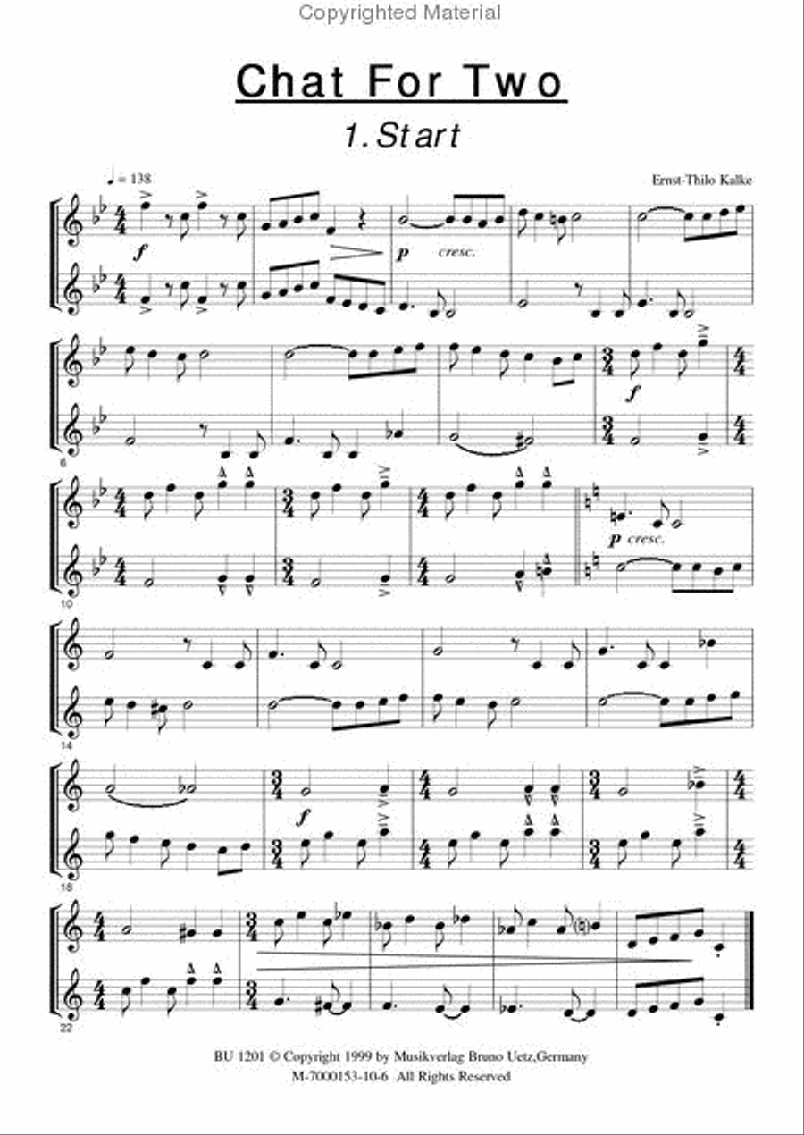 Chat for Two Trumpets Chat for Two Trumpets Trumpet Duet scores gallery preview page 2