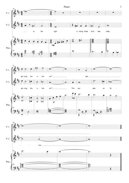 Planet for soprano, alto and piano image number null