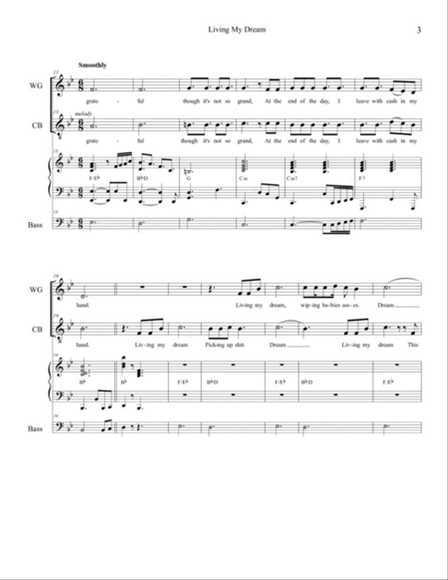Living My Dream Living My Dream Voice scores gallery preview page 3