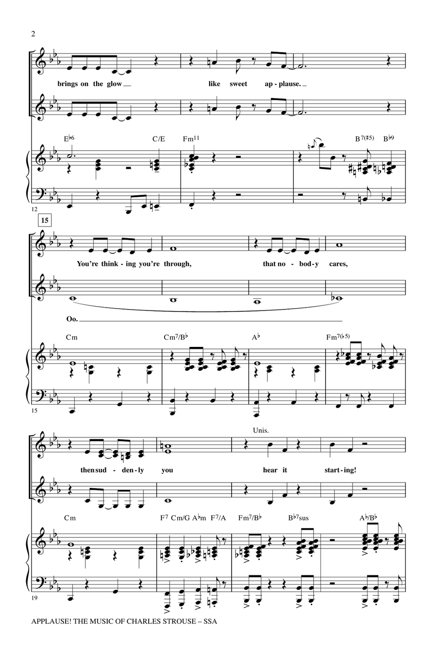 Applause! - The Music of Charles Strouse SSA scores gallery preview page 2