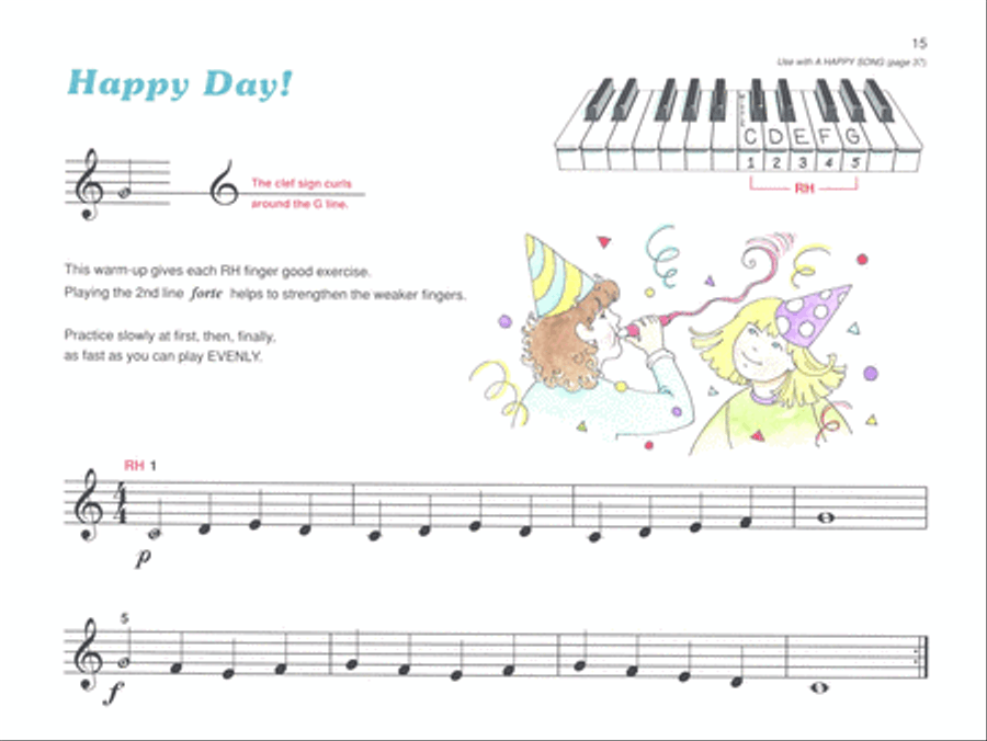 Alfred's Basic Piano Prep Course Technic, Book A Piano Method scores gallery preview page 3