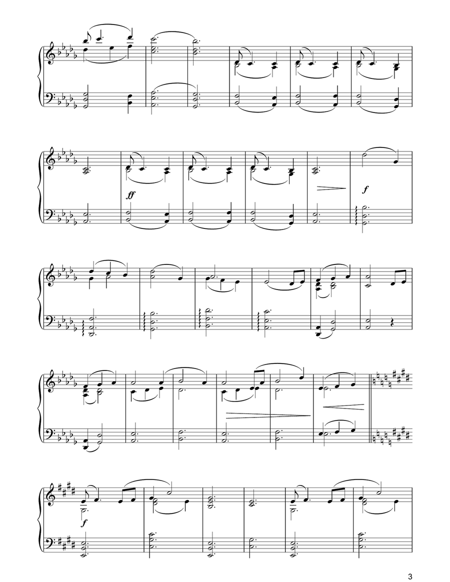 The Inside Out/Cinderella Man (theme from Cinderella Man) Piano Solo scores gallery preview page 3