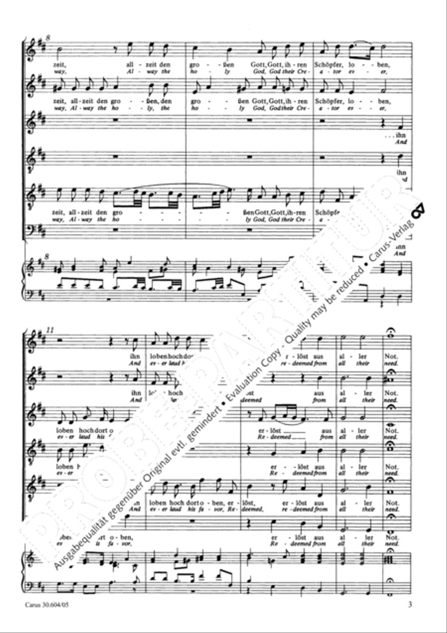 O joyful time, we greet you (Sei, lieber Tag, willkommen) Choir scores gallery preview page 4