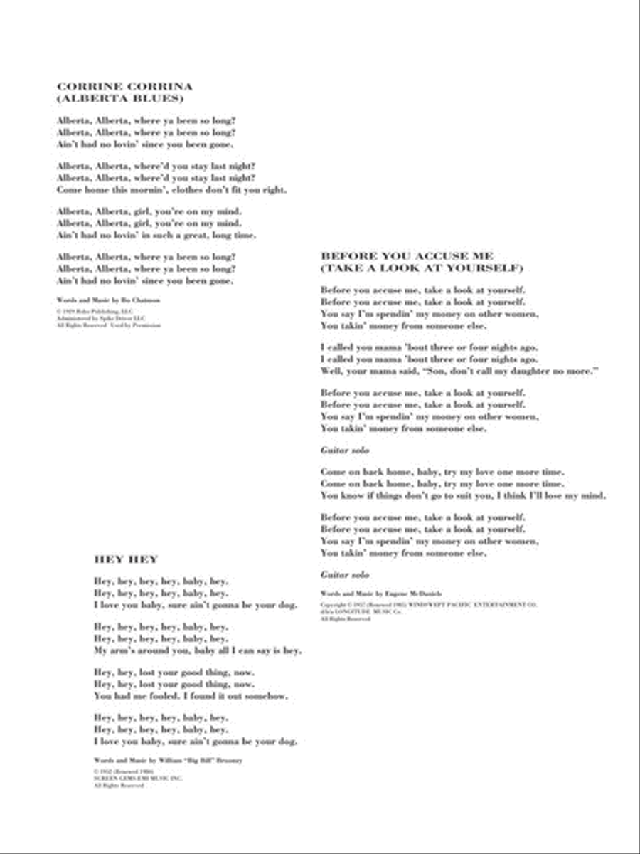 Eric Clapton – Unplugged Piano, Vocal, Guitar scores gallery preview page 4