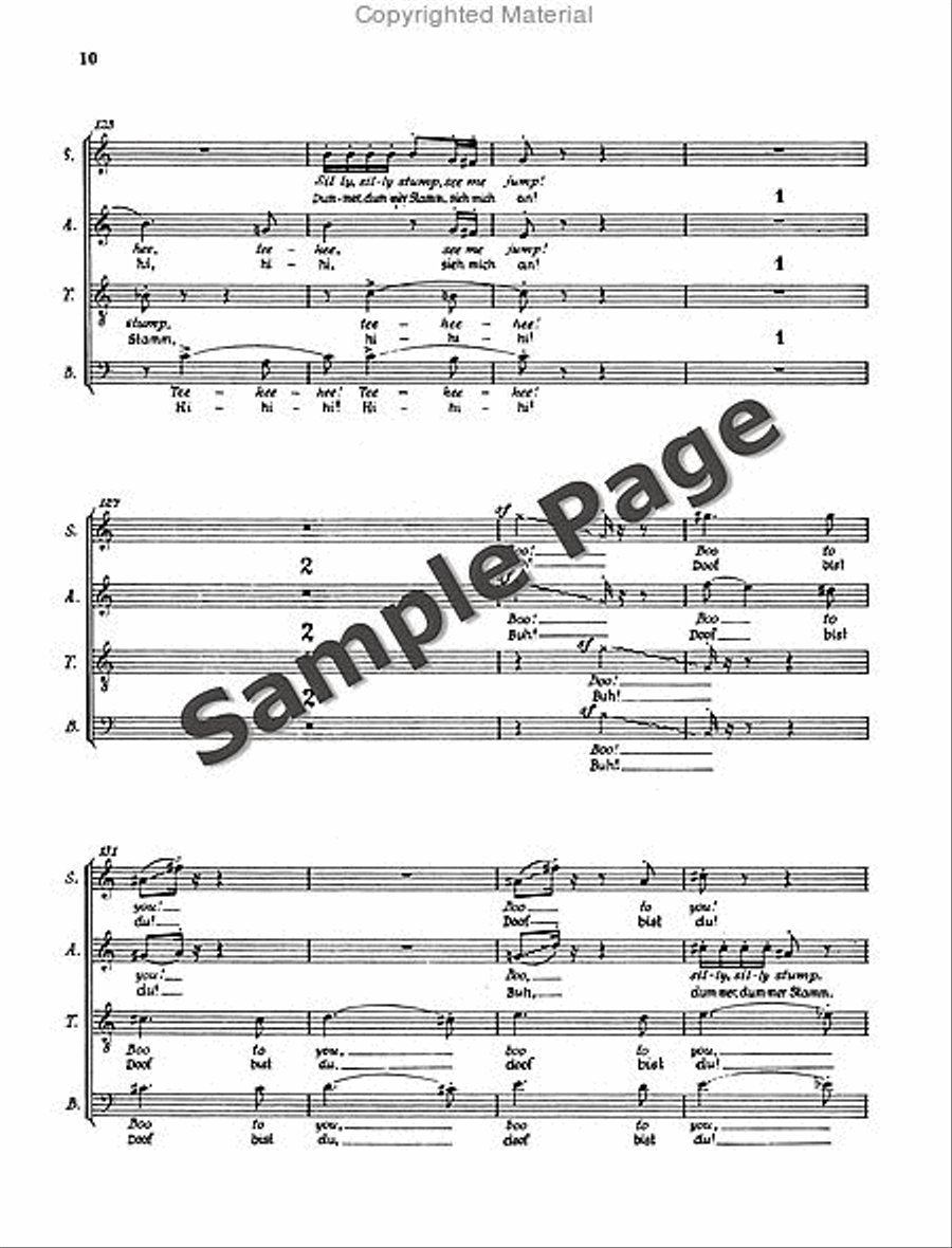 Henze Moralities(1967) Chor.score 4-Part scores gallery preview page 13