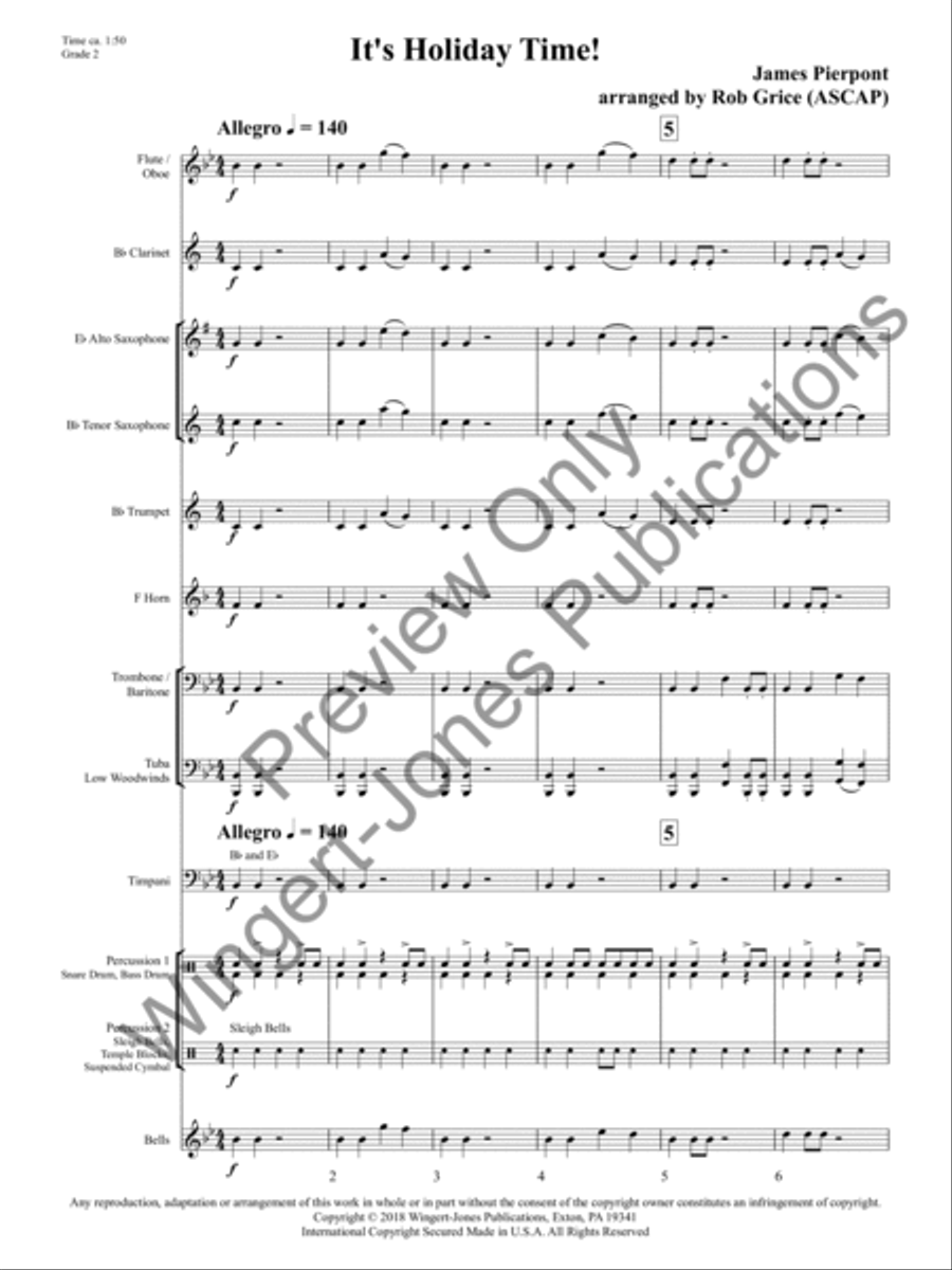 It's Holiday Time! Concert Band scores gallery preview page 5