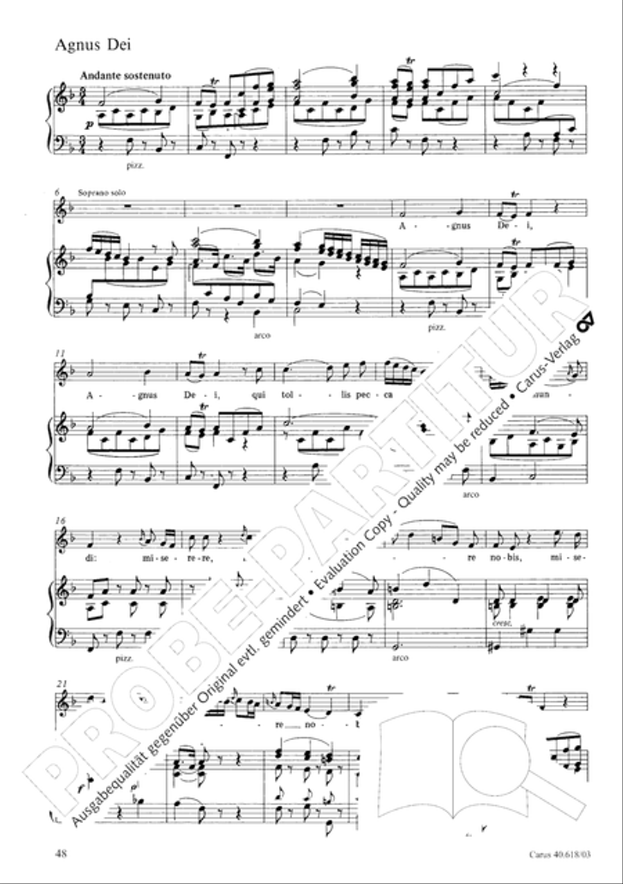 Mass in C (Missa in C) 4-Part scores gallery preview page 49