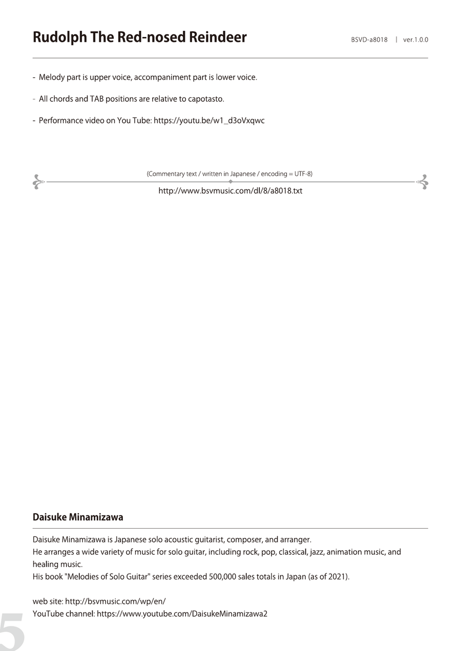 Rudolph The Red-nosed Reindeer Acoustic Guitar scores gallery preview page 5