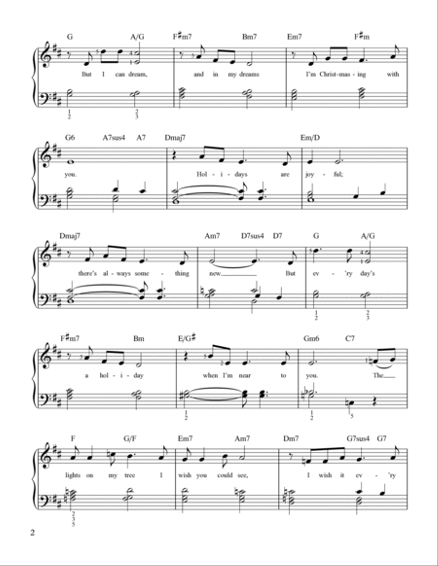 Merry Christmas, Darling Easy Piano scores gallery preview page 2