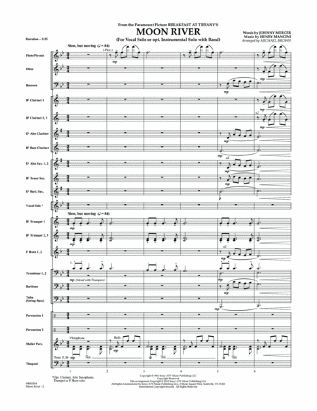 Moon River - Conductor Score (Full Score)