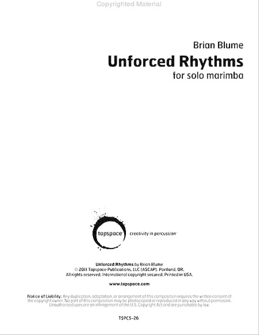 Unforced Rhythms Marimba scores gallery preview page 2