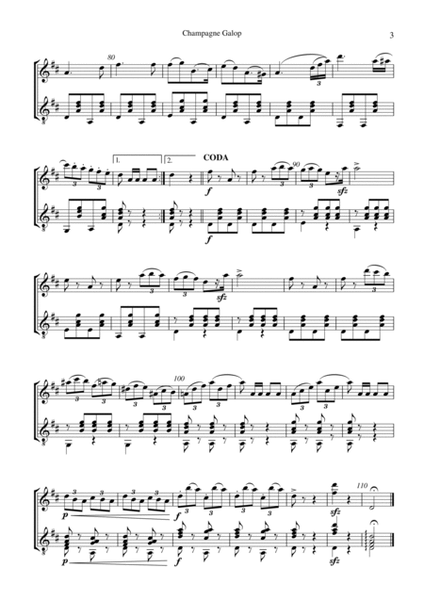 Champagne Galop for violin and guitar image number null