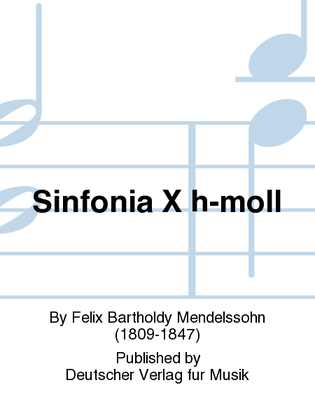 Book cover for Sinfonia X in B minor MWV N 10