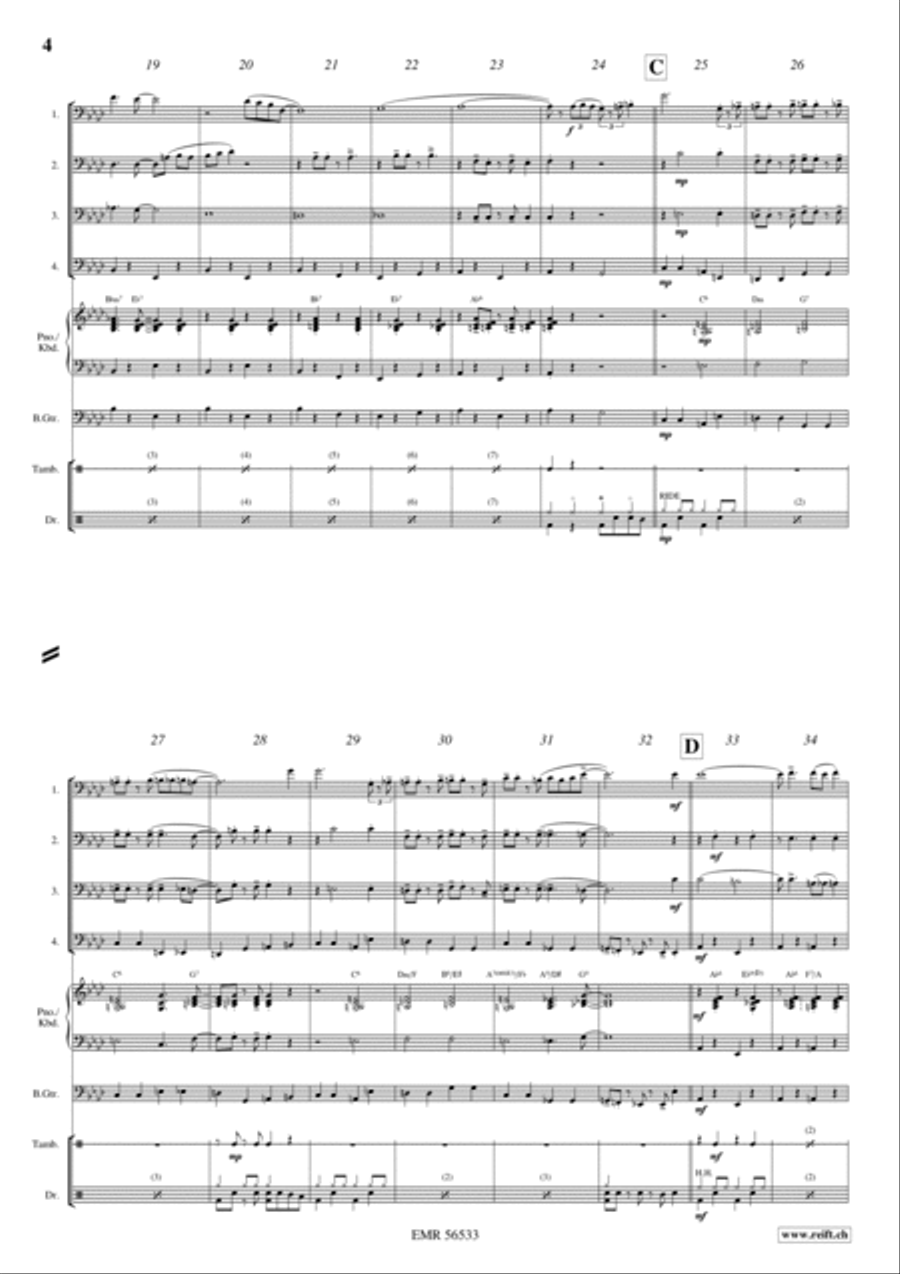 Charleston Medley Charleston Medley Trombone Quartet scores gallery preview page 4