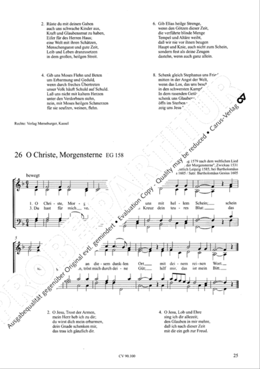 Chorsatze zum Evangelischen Gesangbuch Choir scores gallery preview page 30