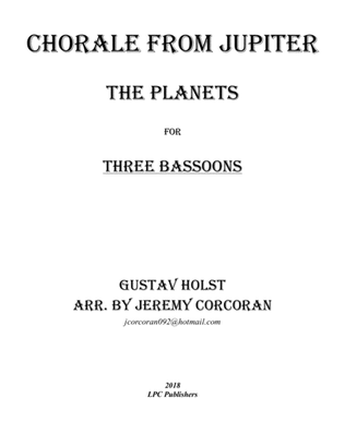 Book cover for Chorale from Jupiter for Bassoon Trio