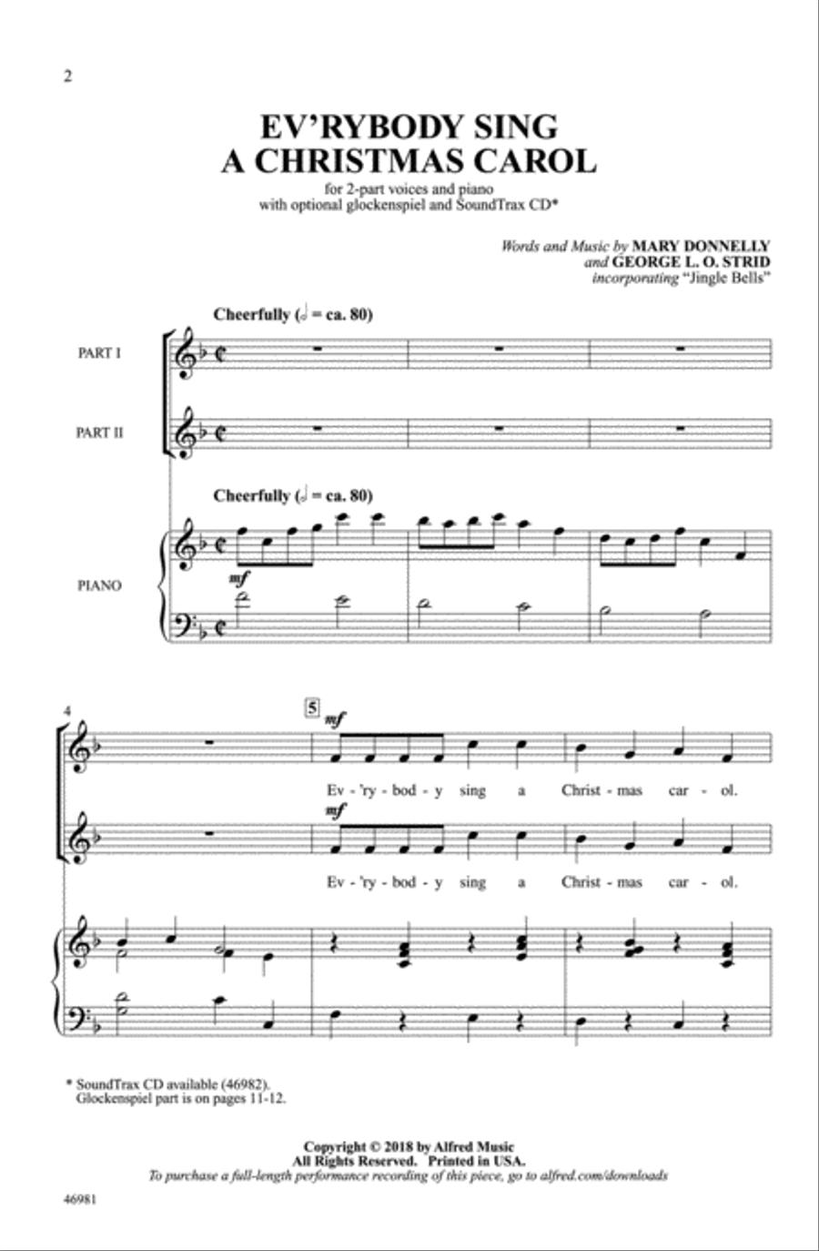 Ev'rybody Sing a Christmas Carol Choir scores gallery preview page 1