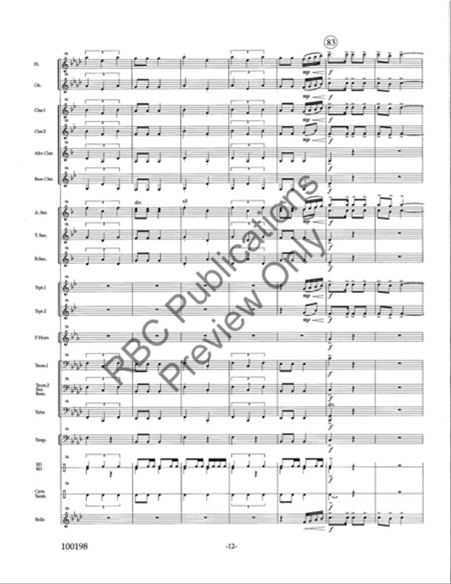 March Of The Silver Brigade Concert Band scores gallery preview page 15