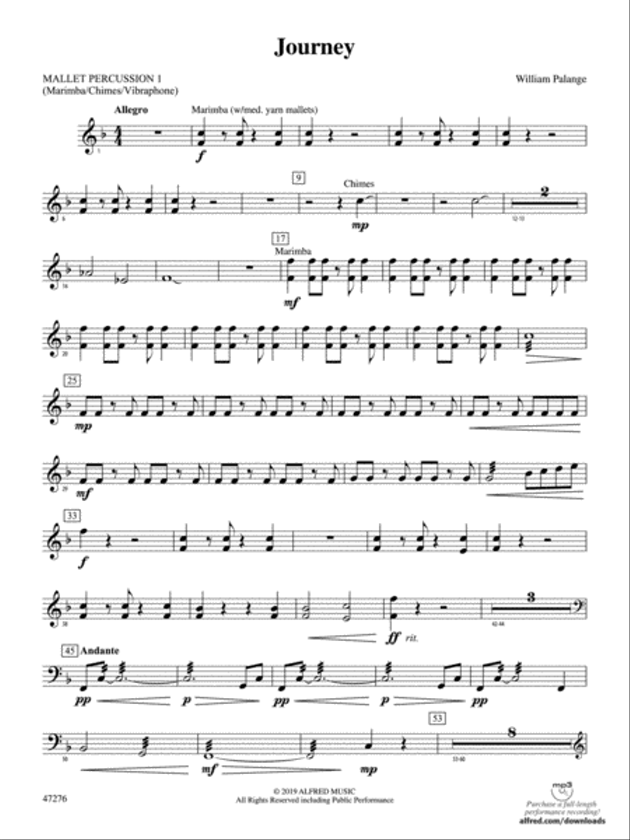 Journey: Mallets Concert Band scores gallery preview page 1