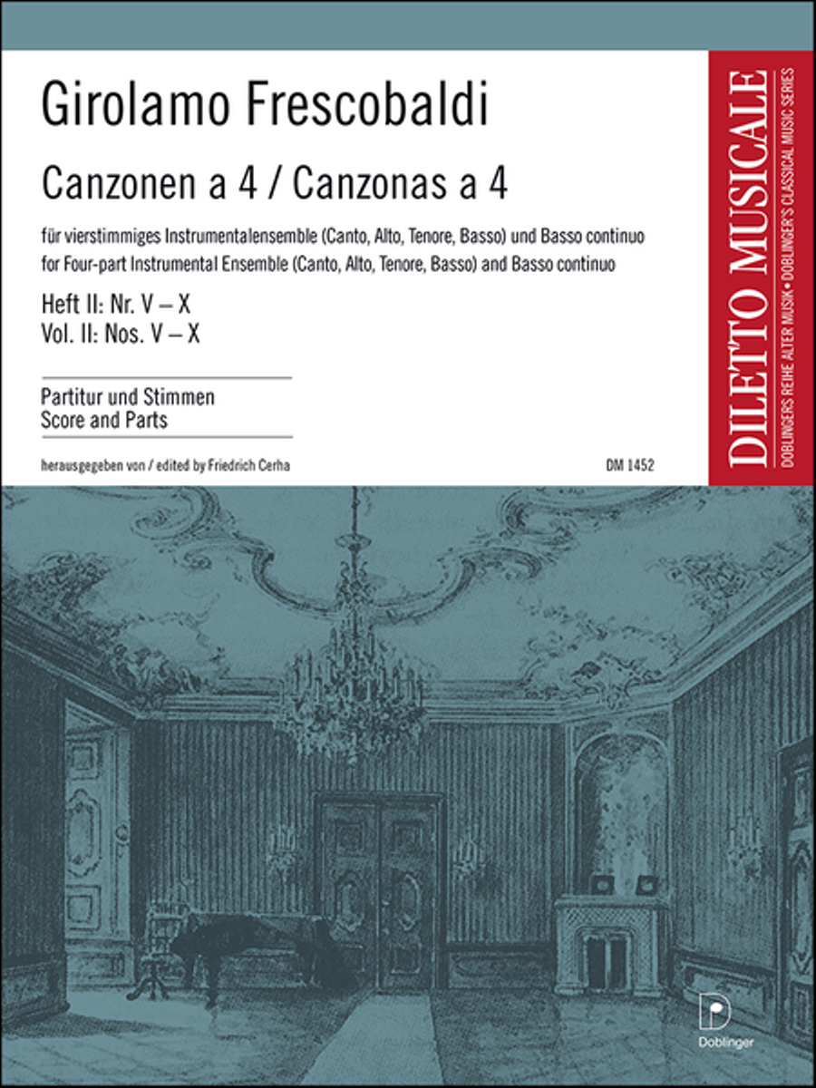 Canzonen a 4 / Heft 2 (Nr. V - X) Score and Part scores gallery preview page 1