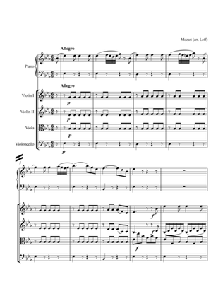 Book cover for For String Quartet and Piano: Mozart Piano Concerto No. 22, K. 482 - 3rd Movement