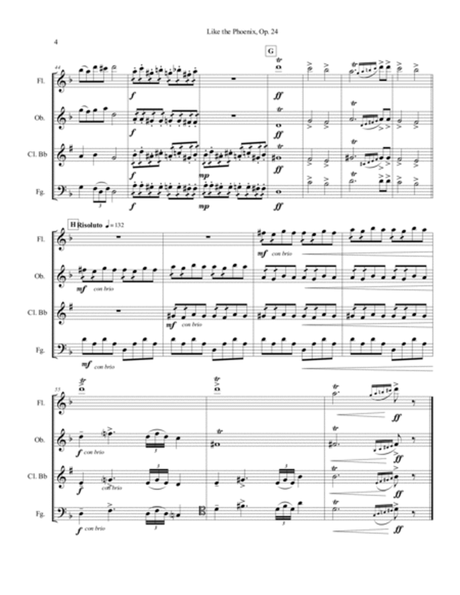 Like the Phoenix, Op 24 (fanfare for woodwinds quartet version)