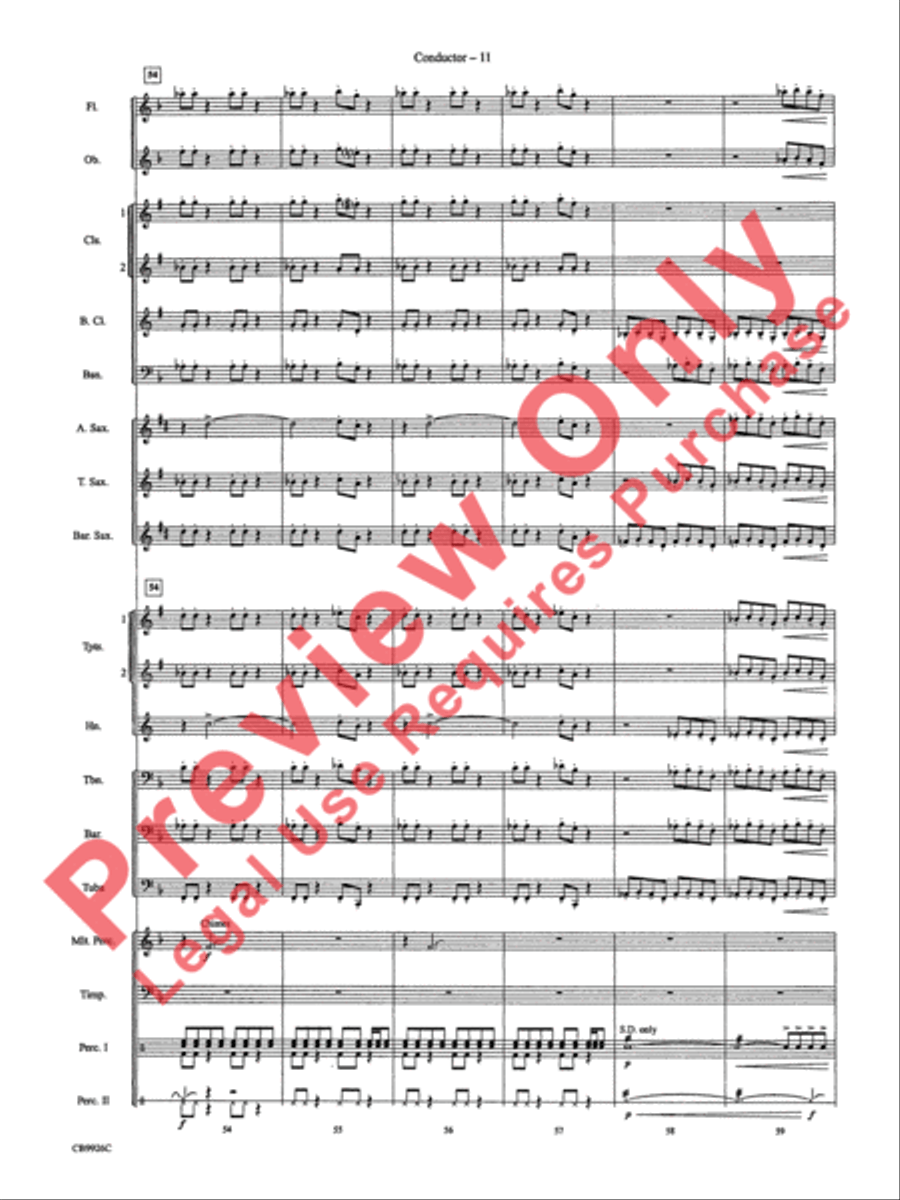 Duel of the Fates Duel of the Fates Concert Band scores gallery preview page 13