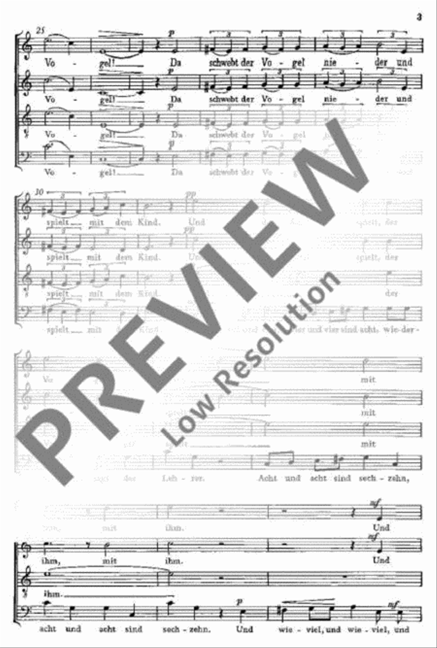 Drei leichte Chorlieder 4-Part scores gallery preview page 4