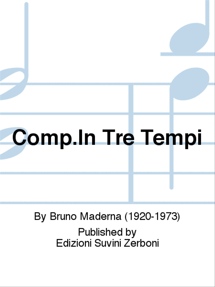 Comp.In Tre Tempi Chamber Orchestra scores gallery preview page 1