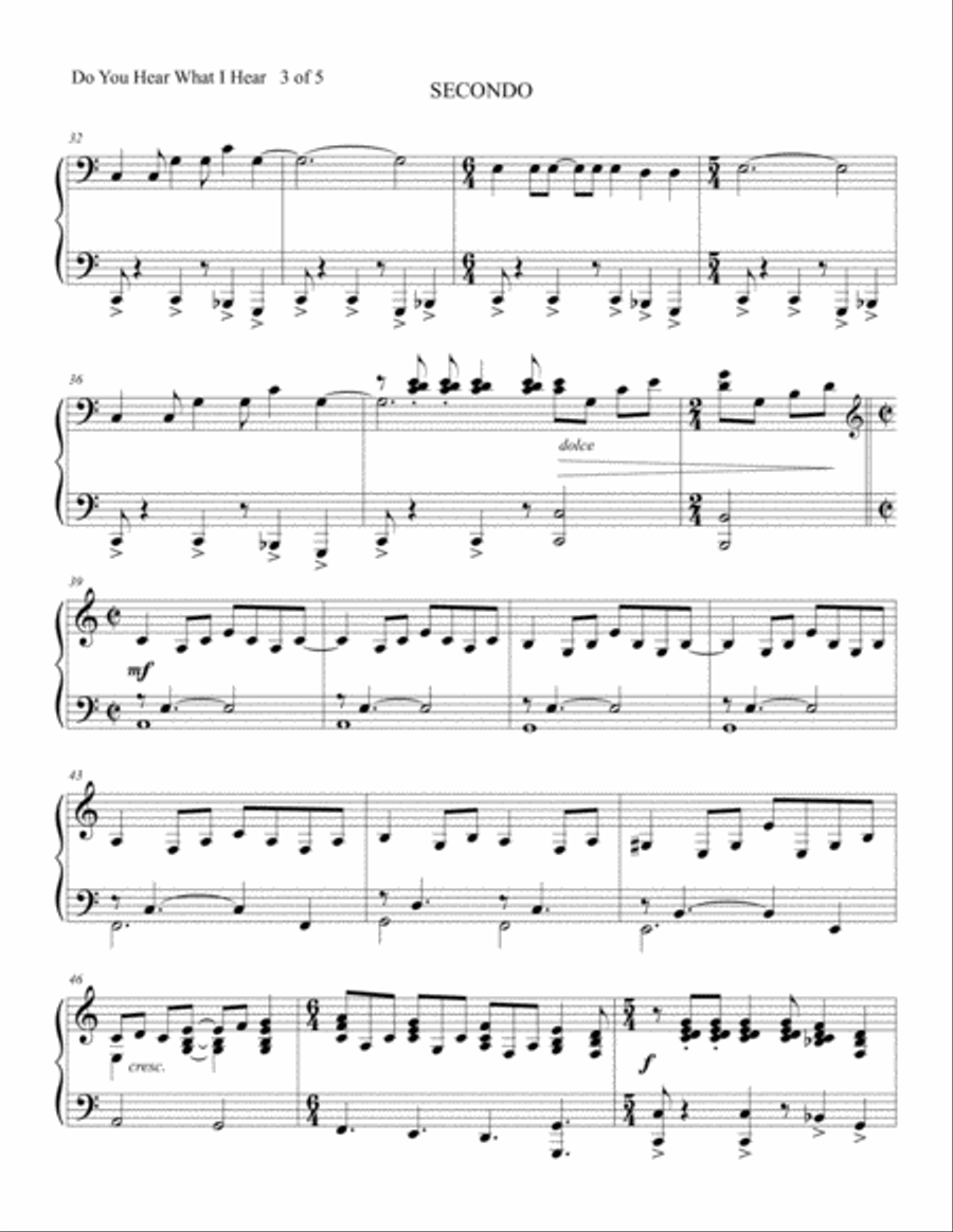 Do You Hear What I Hear Piano scores gallery preview page 6