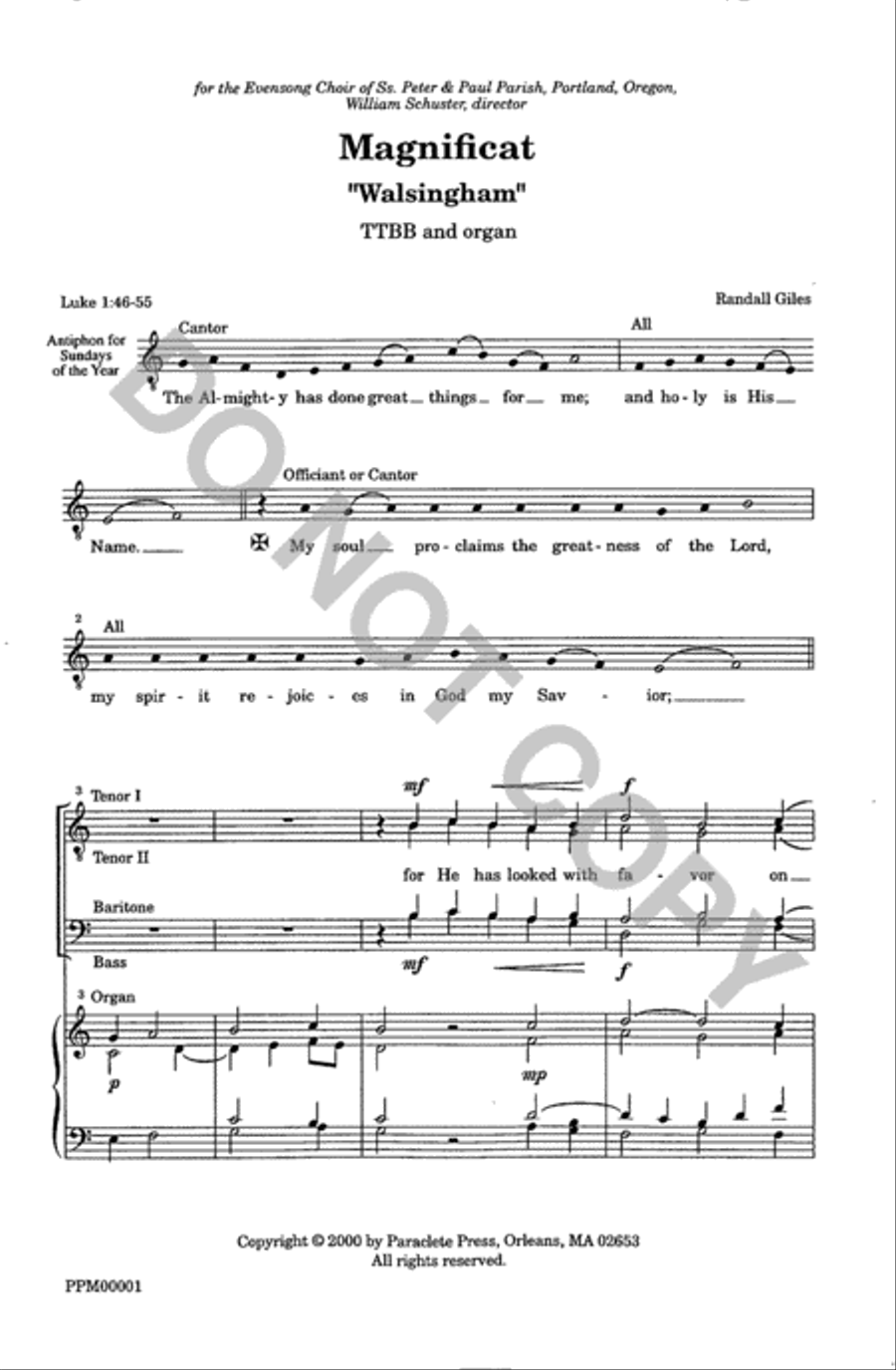 Magnificat and Nunc Dimittis (Walsingham Service) TTBB scores gallery preview page 3
