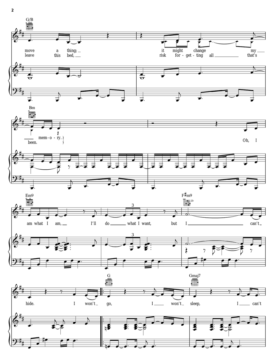Here With Me Piano, Vocal, Guitar scores gallery preview page 2
