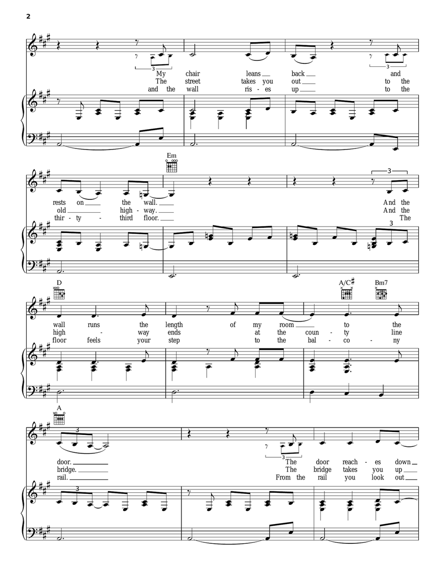 The Connection Piano, Vocal, Guitar scores gallery preview page 2