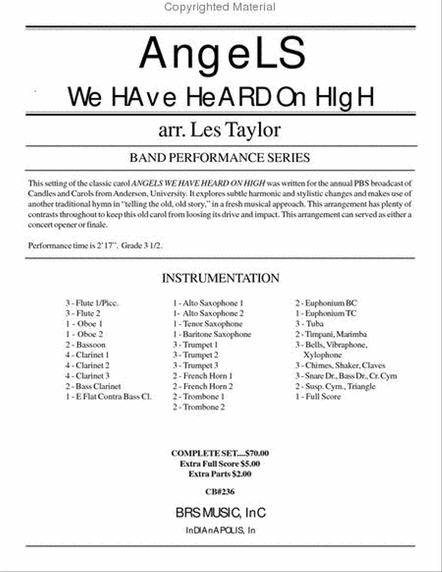 Angels We Have Heard on High Concert Band scores gallery preview page 2