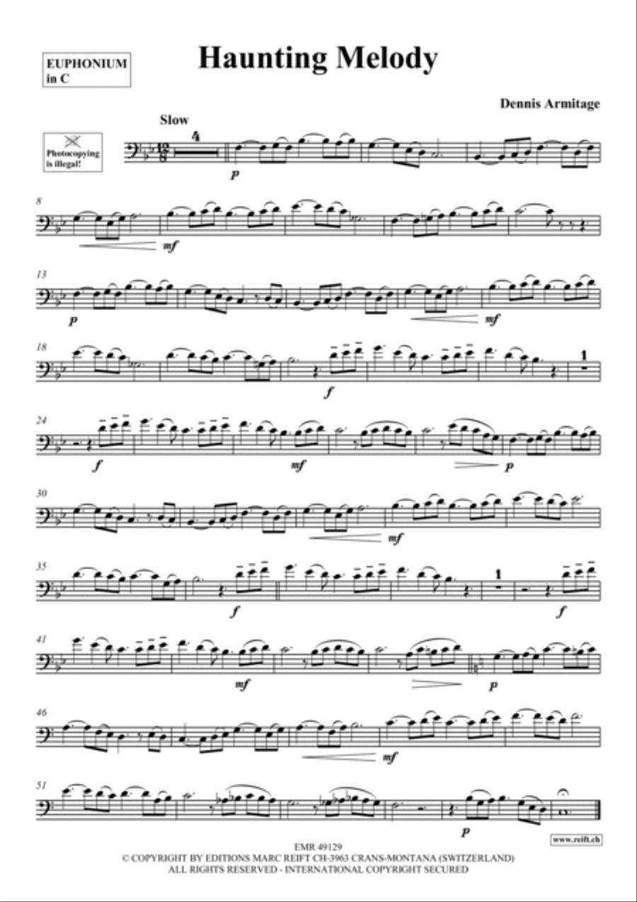 Haunting Melody Euphonium scores gallery preview page 3